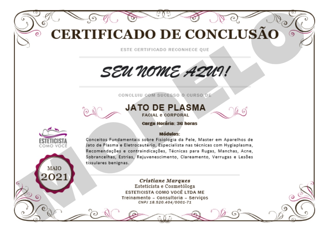 MODELO CERTIFICADO JATO